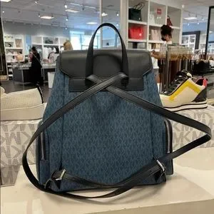 Michael Kors JSI Large Chain Backpack Michael Kors Jet Set Item Large Signature Pvc Chain Backpack  main image 2